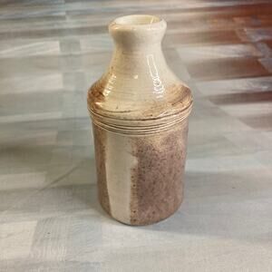 Vintage 70s Artisan Mini Milk Jug Shaped Bud Vase Signed Ohio Made